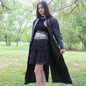 Vintage 90s Leather Trench Coat by Sabrina